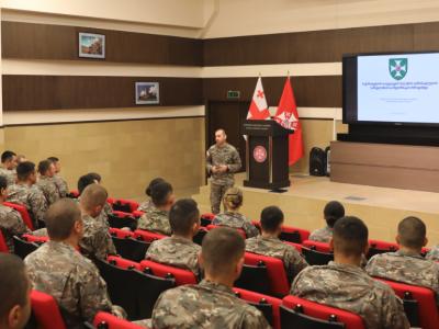 Acquaintance with the Defenცe Forces and its structural units continues in the Academy