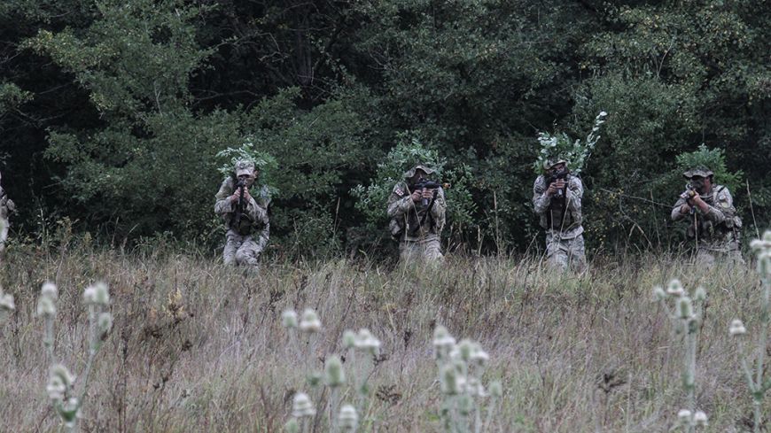 THE FIELD EXERCISE OF THE THIRD YEAR TRAINING BATTALION JUNKERS